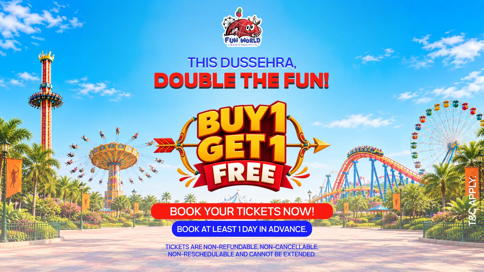 This Dussehra, double the fun! Buy 1 Get 1 Free at Fun World Bengaluru